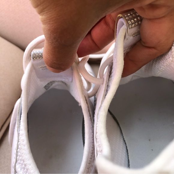 Madden NYC By Steve Madden White Athletic Rhinestone Bling Sneakers 6 (8.5) - Picture 9 of 16